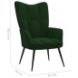 vidaXL Silla de relajación de terciopelo verde oscuro vidaXL Silla de relajación de terciopelo verde oscuro