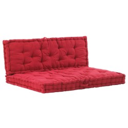 vidaXL Cojines para muebles de palés 2 unidades algodón burdeos