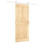 vidaXL Puerta corredera con herrajes madera maciza de pino 85x210 cm vidaXL Puerta corredera con herrajes madera maciza de pino 85x210 cm