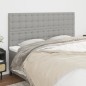 vidaXL Cabeceros 4 unidades de tela gris claro 80x5x78/88 cm vidaXL Cabeceros 4 unidades de tela gris claro 80x5x78/88 cm