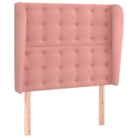 vidaXL Cabecero con orejas de terciopelo rosa 83x23x118/128 cm