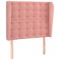 vidaXL Cabecero con orejas de terciopelo rosa 83x23x118/128 cm