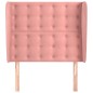 vidaXL Cabecero con orejas de terciopelo rosa 83x23x118/128 cm