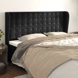 vidaXL Cabecero con orejas de terciopelo gris claro 163x23x118/128 cm