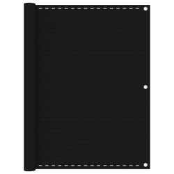 vidaXL Toldo para balcón HDPE negro 120x400 cm