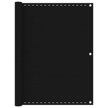 vidaXL Toldo para balcón HDPE negro 120x400 cm