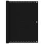 vidaXL Toldo para balcón HDPE negro 120x400 cm