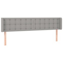 vidaXL Cabecero de tela gris claro 163x16x78/88 cm