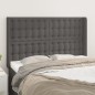 vidaXL Cabecero con orejas cuero sintético gris 147x16x118/128cm vidaXL Cabecero con orejas cuero sintético gris 147x16x118/128cm