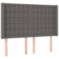 vidaXL Cabecero con orejas cuero sintético gris 147x16x118/128cm vidaXL Cabecero con orejas cuero sintético gris 147x16x118/128cm