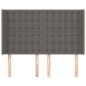 vidaXL Cabecero con orejas cuero sintético gris 147x16x118/128cm vidaXL Cabecero con orejas cuero sintético gris 147x16x118/128cm