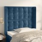 vidaXL Cabecero con orejas de terciopelo azul oscuro 83x16x118/128 cm vidaXL Cabecero con orejas de terciopelo azul oscuro 83x16x118/128 cm