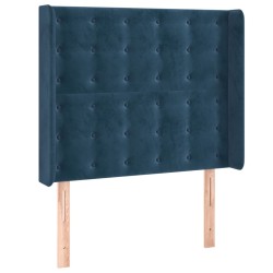 vidaXL Cabecero con orejas de terciopelo azul oscuro 83x16x118/128 cm