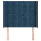 vidaXL Cabecero con orejas de terciopelo azul oscuro 83x16x118/128 cm vidaXL Cabecero con orejas de terciopelo azul oscuro 83x16x118/128 cm