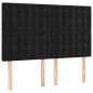vidaXL Cabecero con luces LED terciopelo negro 144x5x118/128 cm vidaXL Cabecero con luces LED terciopelo negro 144x5x118/128 cm