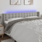 vidaXL Cabecero con LED de tela gris claro 163x16x78/88 cm vidaXL Cabecero con LED de tela gris claro 163x16x78/88 cm