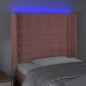 vidaXL Cabecero con LED de terciopelo rosa 83x16x118/128 cm vidaXL Cabecero con LED de terciopelo rosa 83x16x118/128 cm