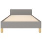 vidaXL Estructura de cama con cabecero de tela gris claro 80x200 cm vidaXL Estructura de cama con cabecero de tela gris claro 80x200 cm