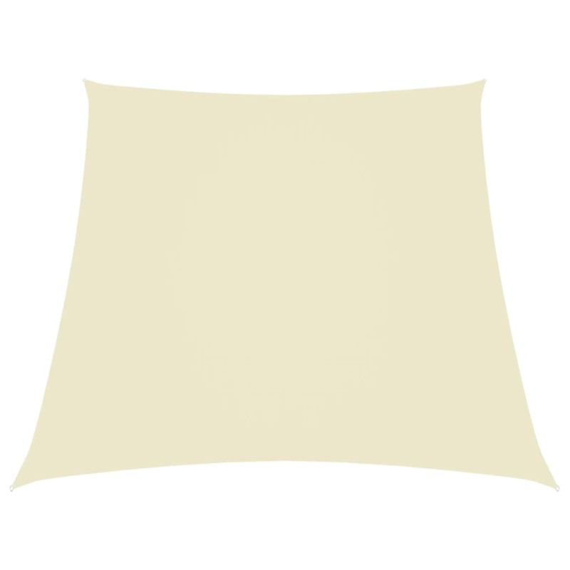 vidaXL Toldo de vela trapezoidal de tela oxford color crema 2/4x3 m vidaXL Toldo de vela trapezoidal de tela oxford color crema 2/4x3 m
