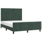 vidaXL Estructura cama con cabecero terciopelo verde oscuro 140x190 cm vidaXL Estructura cama con cabecero terciopelo verde oscuro 140x190 cm