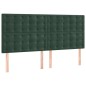 vidaXL Estructura cama con cabecero terciopelo verde oscuro 140x190 cm vidaXL Estructura cama con cabecero terciopelo verde oscuro 140x190 cm