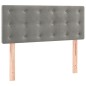 vidaXL Cama box spring con colchón terciopelo gris claro 100x200 cm vidaXL Cama box spring con colchón terciopelo gris claro 100x200 cm