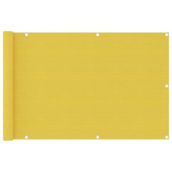 vidaXL Toldo para balcón HDPE amarillo 90x400 cm 