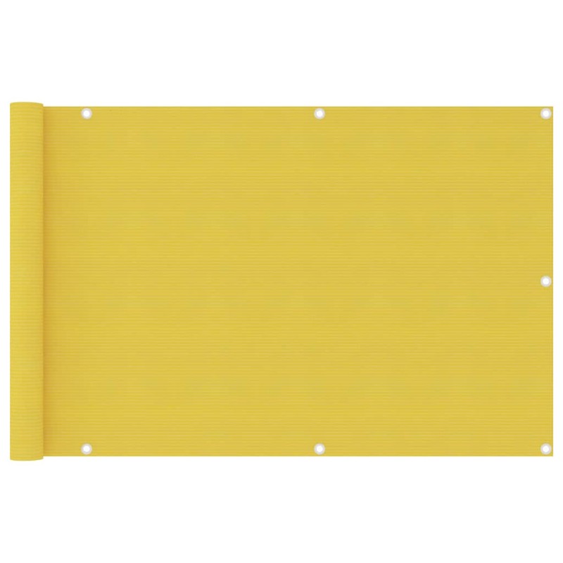 vidaXL Toldo para balcón HDPE amarillo 90x400 cm vidaXL Toldo para balcón HDPE amarillo 90x400 cm