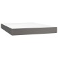 vidaXL Cama box spring con colchón cuero sintético gris 140x190 cm vidaXL Cama box spring con colchón cuero sintético gris 140x190 cm