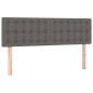 vidaXL Cama box spring con colchón cuero sintético gris 140x190 cm vidaXL Cama box spring con colchón cuero sintético gris 140x190 cm