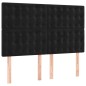vidaXL Cama box spring con colchón terciopelo negro 140x190 cm vidaXL Cama box spring con colchón terciopelo negro 140x190 cm