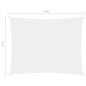 vidaXL Toldo de vela rectangular tela Oxford blanco 2x4 m vidaXL Toldo de vela rectangular tela Oxford blanco 2x4 m