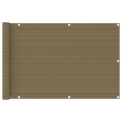 vidaXL Toldo para balcón HDPE gris taupe 90x500 cm 