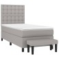 vidaXL Cama box spring con colchón tela gris claro 80x200 cm vidaXL Cama box spring con colchón tela gris claro 80x200 cm