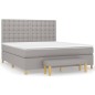 vidaXL Cama box spring con colchón tela gris claro 160x200 cm vidaXL Cama box spring con colchón tela gris claro 160x200 cm