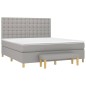 vidaXL Cama box spring con colchón tela gris claro 160x200 cm vidaXL Cama box spring con colchón tela gris claro 160x200 cm