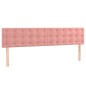 vidaXL Cama box spring con colchón terciopelo rosa 160x200 cm vidaXL Cama box spring con colchón terciopelo rosa 160x200 cm