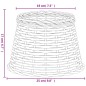 vidaXL Pantalla para lámpara mimbre marrón Ø25x17 cm
