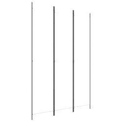 vidaXL Biombo divisor de 3 paneles de tela blanco 150x220 cm