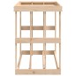 vidaXL Soporte para leña de exterior madera maciza pino 108x52x74 cm vidaXL Soporte para leña de exterior madera maciza pino 108x52x74 cm