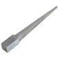 vidaXL Picas de tierra 2 unidades acero galvanizado plateado 7x7x75 cm
