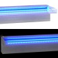 vidaXL Fuente cascada con LED RGB acero inoxidable 60 cm vidaXL Fuente cascada con LED RGB acero inoxidable 60 cm