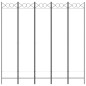 vidaXL Biombo divisor de 5 paneles de tela blanco 200x200 cm vidaXL Biombo divisor de 5 paneles de tela blanco 200x200 cm