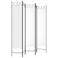 vidaXL Biombo divisor de 5 paneles de tela blanco 200x200 cm vidaXL Biombo divisor de 5 paneles de tela blanco 200x200 cm