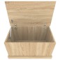 vidaXL Baúl almacenaje madera contrachapada roble sonoma 70x40x38 cm vidaXL Baúl almacenaje madera contrachapada roble sonoma 70x40x38 cm