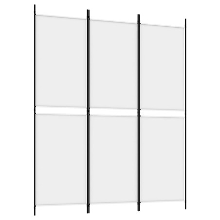 vidaXL Biombo divisor de 3 paneles de tela blanco 150x180 cm