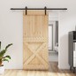 vidaXL Puerta corredera con herrajes madera maciza de pino 90x210 cm vidaXL Puerta corredera con herrajes madera maciza de pino 90x210 cm