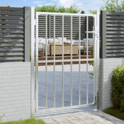 vidaXL Puerta de jardín de acero inoxidable 100x125 cm
