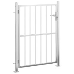 vidaXL Puerta de jardín de acero inoxidable 100x125 cm
