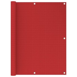 vidaXL Toldo para balcón HDPE rojo 120x500 cm